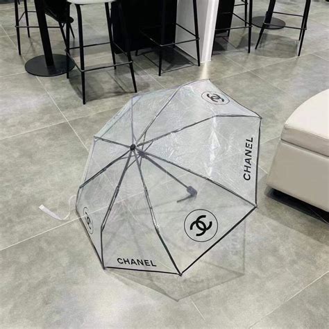 chanel umbrella transparent.